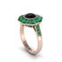 Black Diamond Radiant Majesty Engagement Ring - Francesca No. 23
