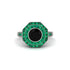 Black Diamond Radiant Majesty Engagement Ring - Francesca No. 24