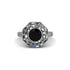 Black Diamond Radiant Majesty Engagement Ring - Francesca No. 9