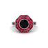 Black Diamond Radiant Majesty Engagement Ring - Francesca No. 54 image 3