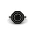 Black Diamond Radiant Majesty Engagement Ring - Francesca No. 39