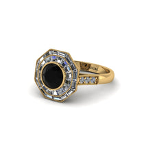 Black Diamond Radiant Majesty Engagement Ring - Francesca No. 7 image 1