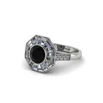 Black Diamond Radiant Majesty Engagement Ring - Francesca No. 9 image 1