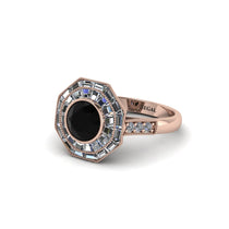 Black Diamond Radiant Majesty Engagement Ring - Francesca No. 8 image 1