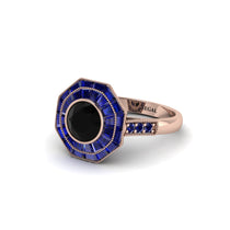 Black Diamond Radiant Majesty Engagement Ring - Francesca No. 68 image 1