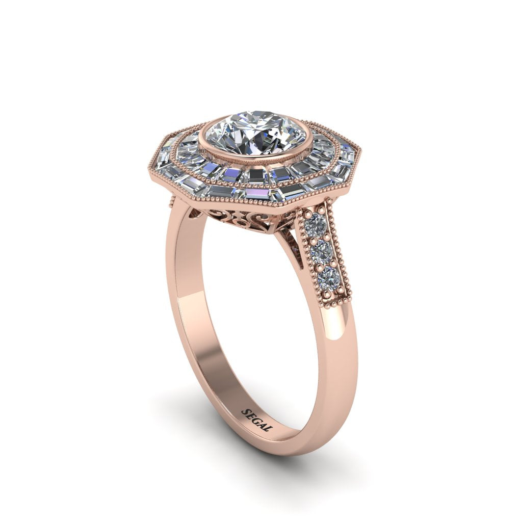 Diamond Radiant Majesty Engagement Ring - Francesca No. 2