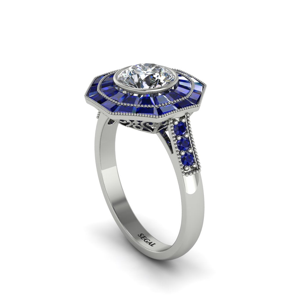 Diamond Radiant Majesty Engagement Ring - Francesca No. 63