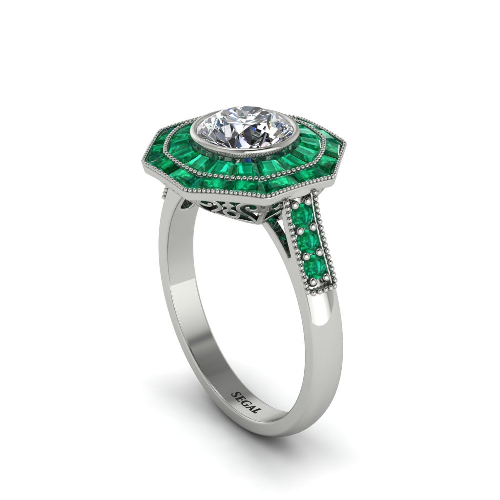 Diamond Radiant Majesty Engagement Ring - Francesca No. 18
