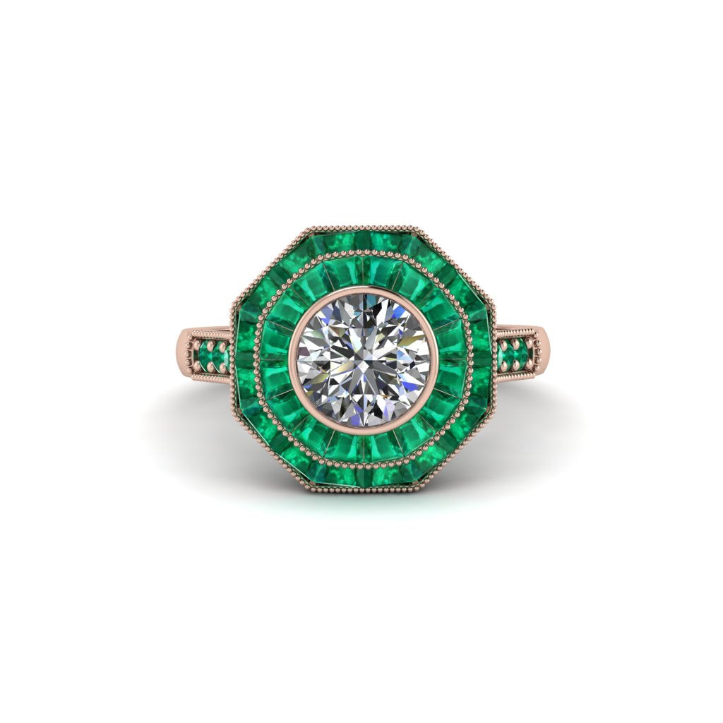 Diamond Radiant Majesty Engagement Ring - Francesca No. 17