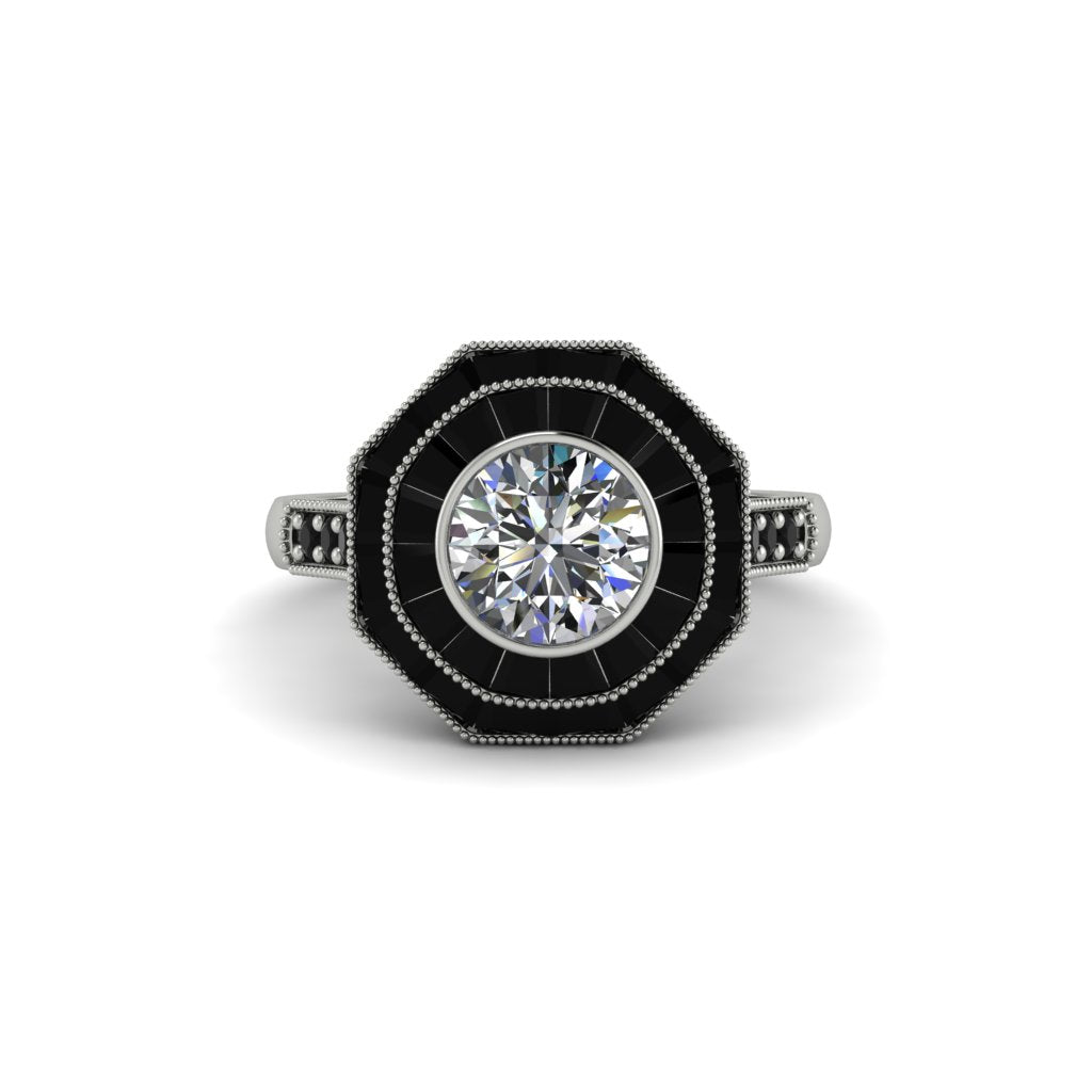 Diamond Radiant Majesty Engagement Ring - Francesca No. 33
