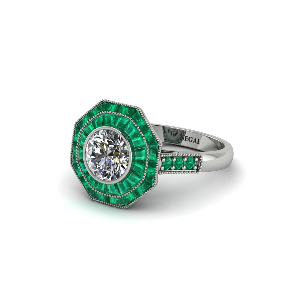 Diamond Radiant Majesty Engagement Ring - Francesca No. 18
