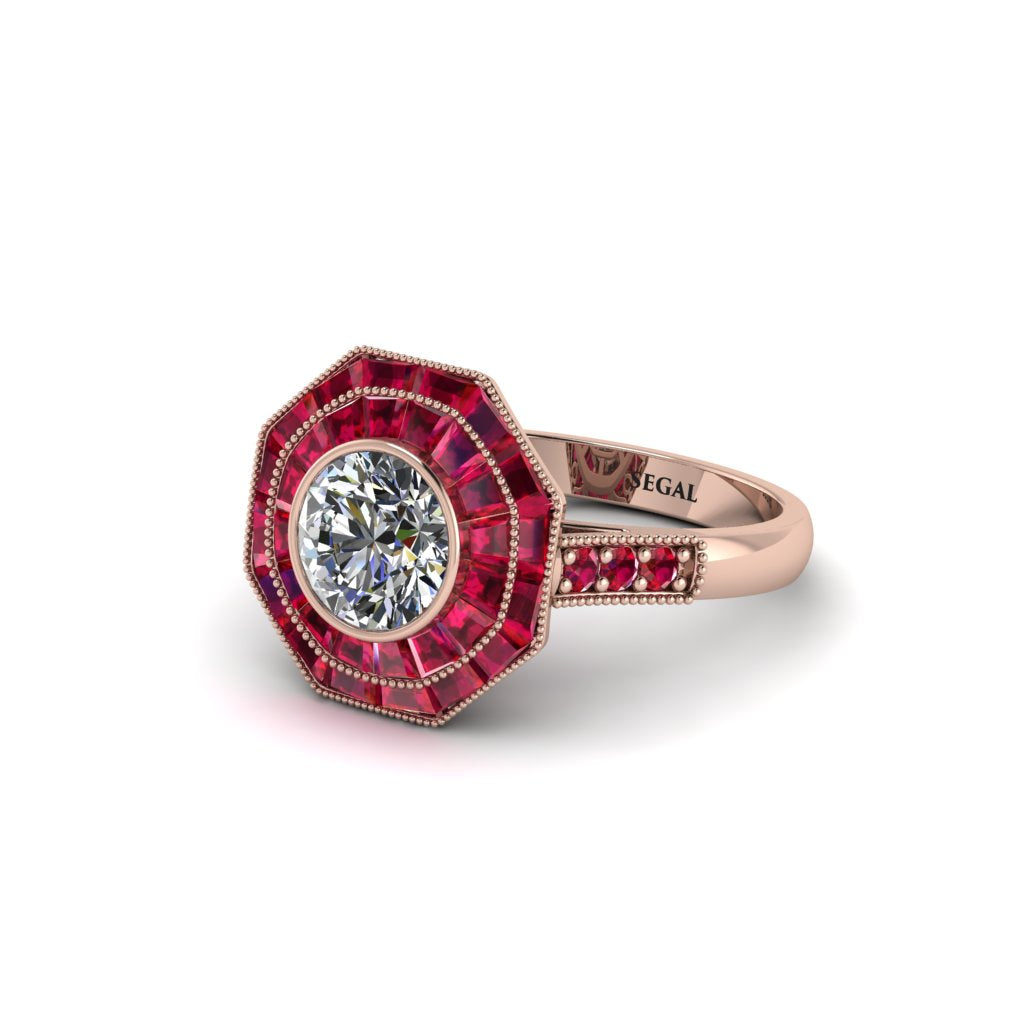 Diamond Radiant Majesty Engagement Ring - Francesca No. 47