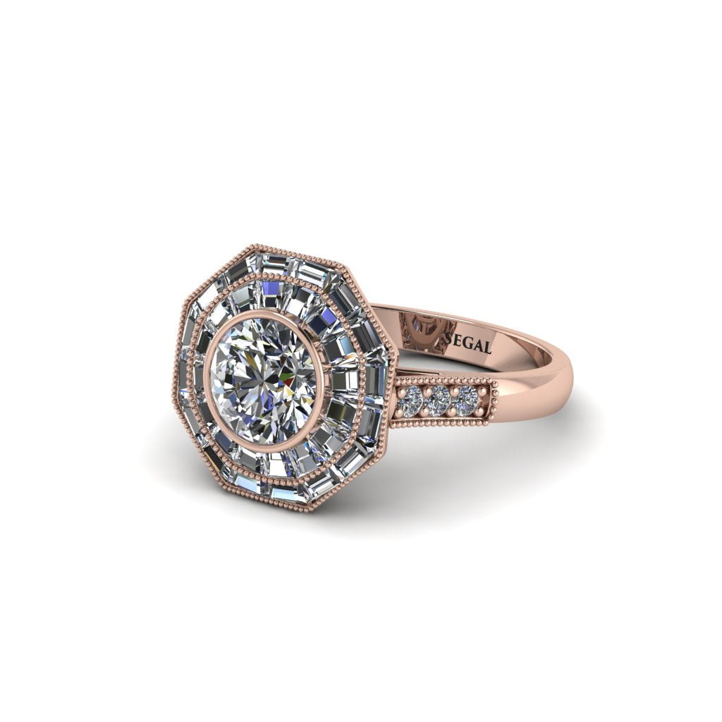 Diamond Radiant Majesty Engagement Ring - Francesca No. 2