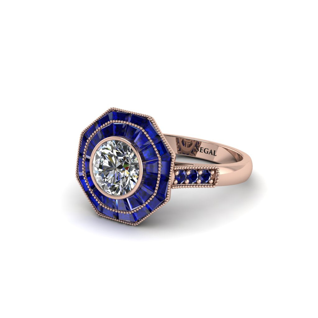 Diamond Radiant Majesty Engagement Ring - Francesca No. 62