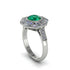 Emerald Radiant Majesty Engagement Ring - Francesca No. 6