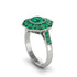 Emerald Radiant Majesty Engagement Ring - Francesca No. 21 image 2