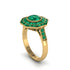 Emerald Radiant Majesty Engagement Ring - Francesca No. 19 image 2