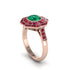Emerald Radiant Majesty Engagement Ring - Francesca No. 50