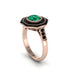Emerald Radiant Majesty Engagement Ring - Francesca No. 35