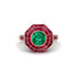 Emerald Radiant Majesty Engagement Ring - Francesca No. 50 image 3