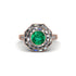 Emerald Radiant Majesty Engagement Ring - Francesca No. 5