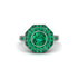 Emerald Radiant Majesty Engagement Ring - Francesca No. 21