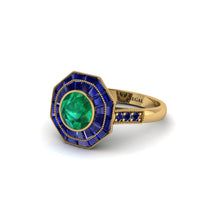 Emerald Radiant Majesty Engagement Ring - Francesca No. 64 image 1