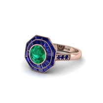Emerald Radiant Majesty Engagement Ring - Francesca No. 65 image 1