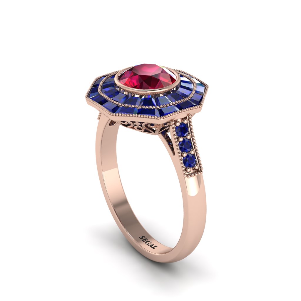 Ruby Radiant Majesty Engagement Ring - Francesca No. 71