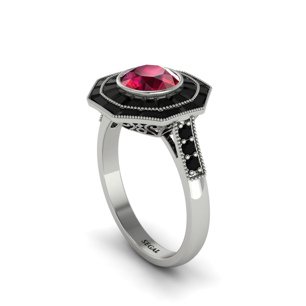 Ruby Radiant Majesty Engagement Ring - Francesca No. 42