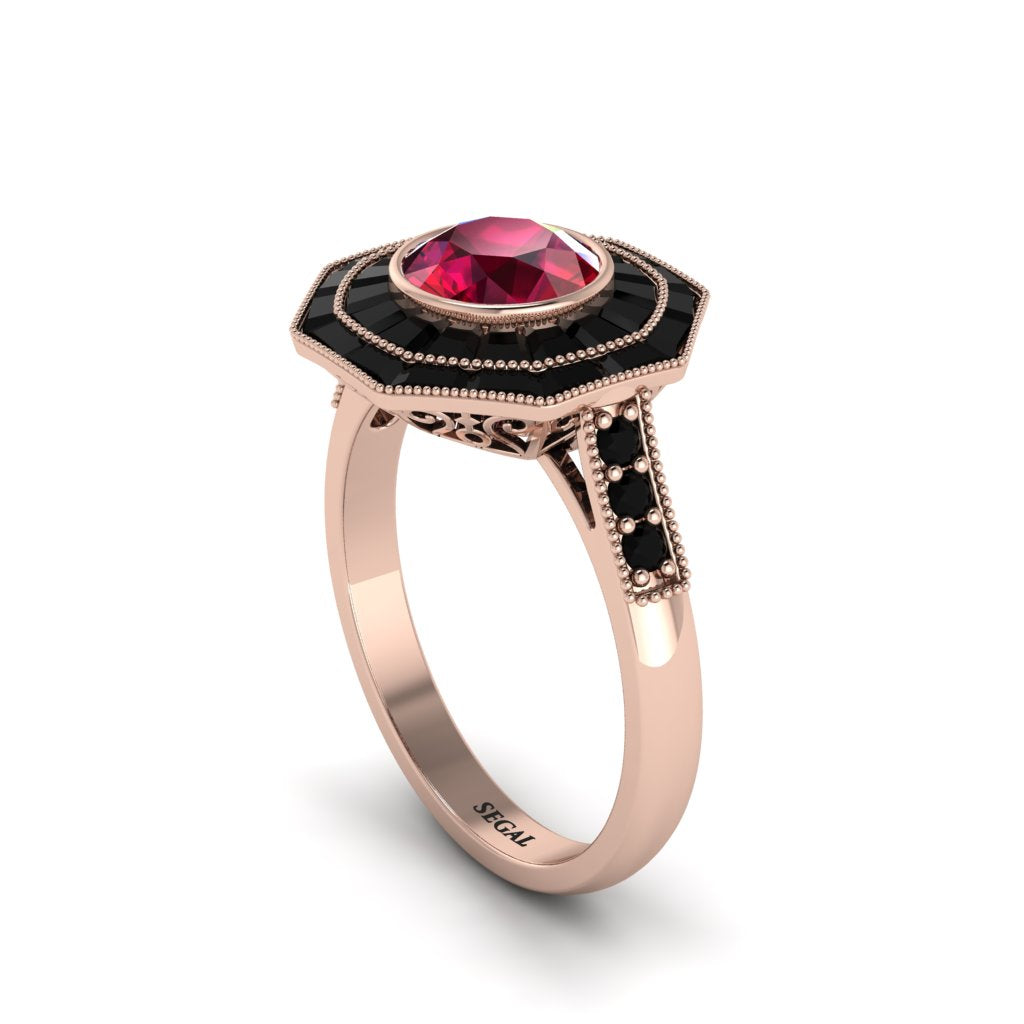 Ruby Radiant Majesty Engagement Ring - Francesca No. 41