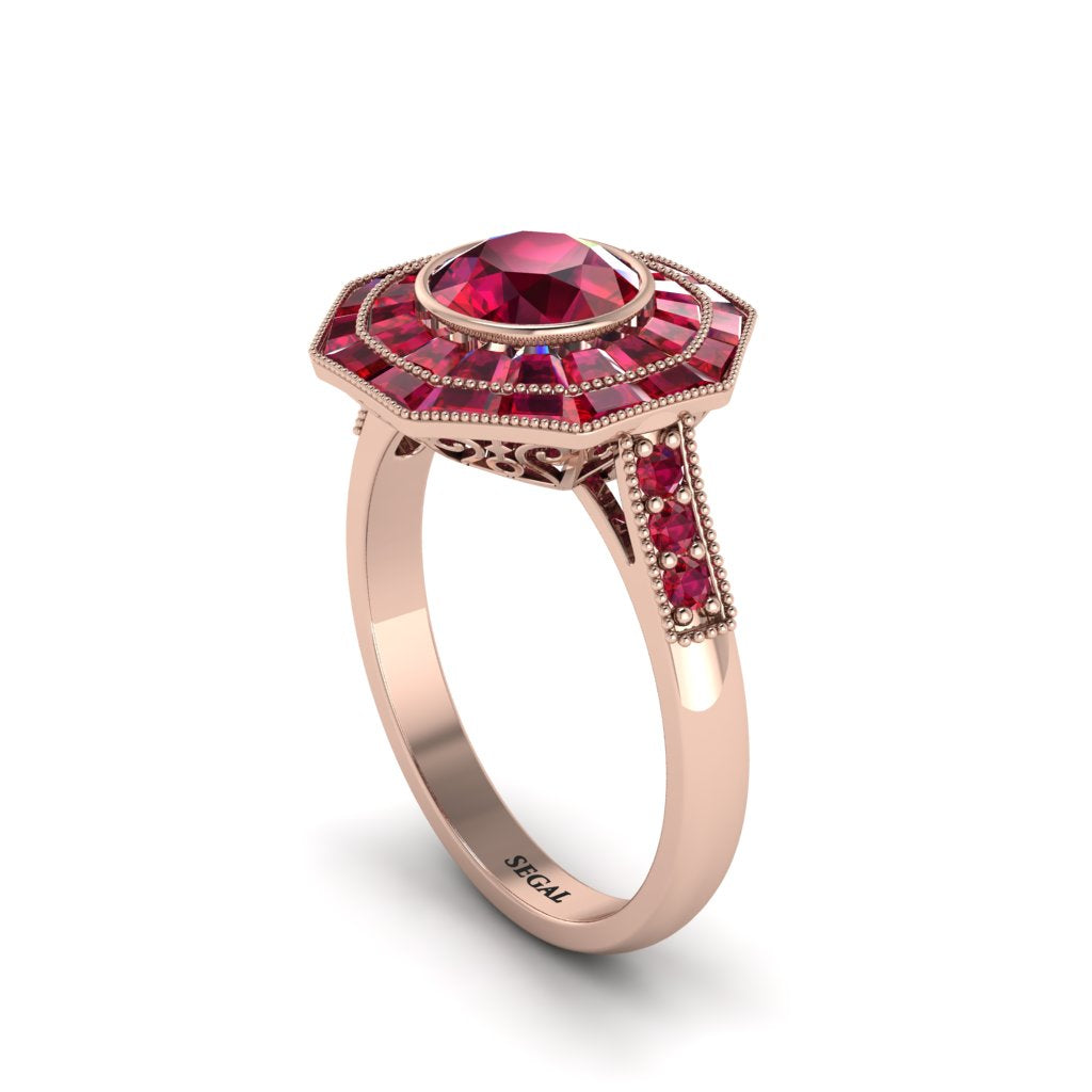 Ruby Radiant Majesty Engagement Ring - Francesca No. 56