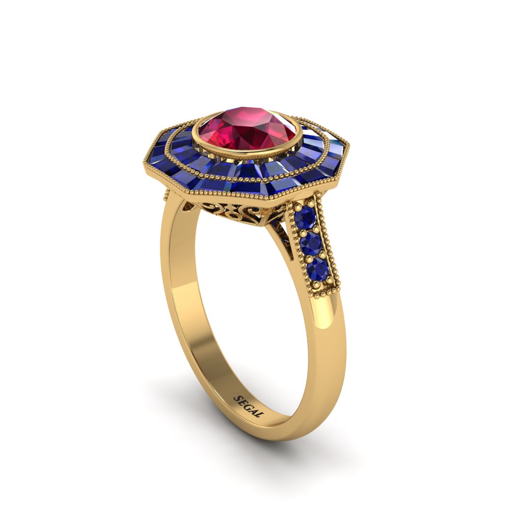 Ruby Radiant Majesty Engagement Ring - Francesca No. 70