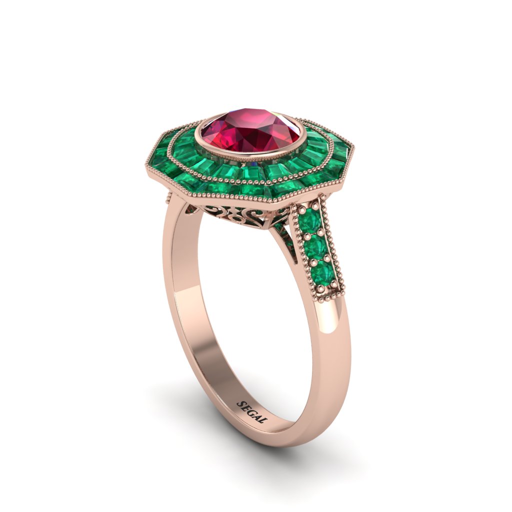 Ruby Radiant Majesty Engagement Ring - Francesca No. 26