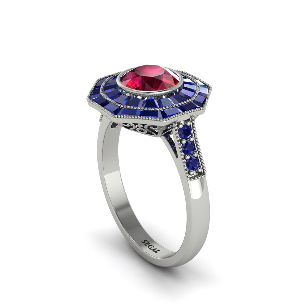 Ruby Radiant Majesty Engagement Ring - Francesca No. 72
