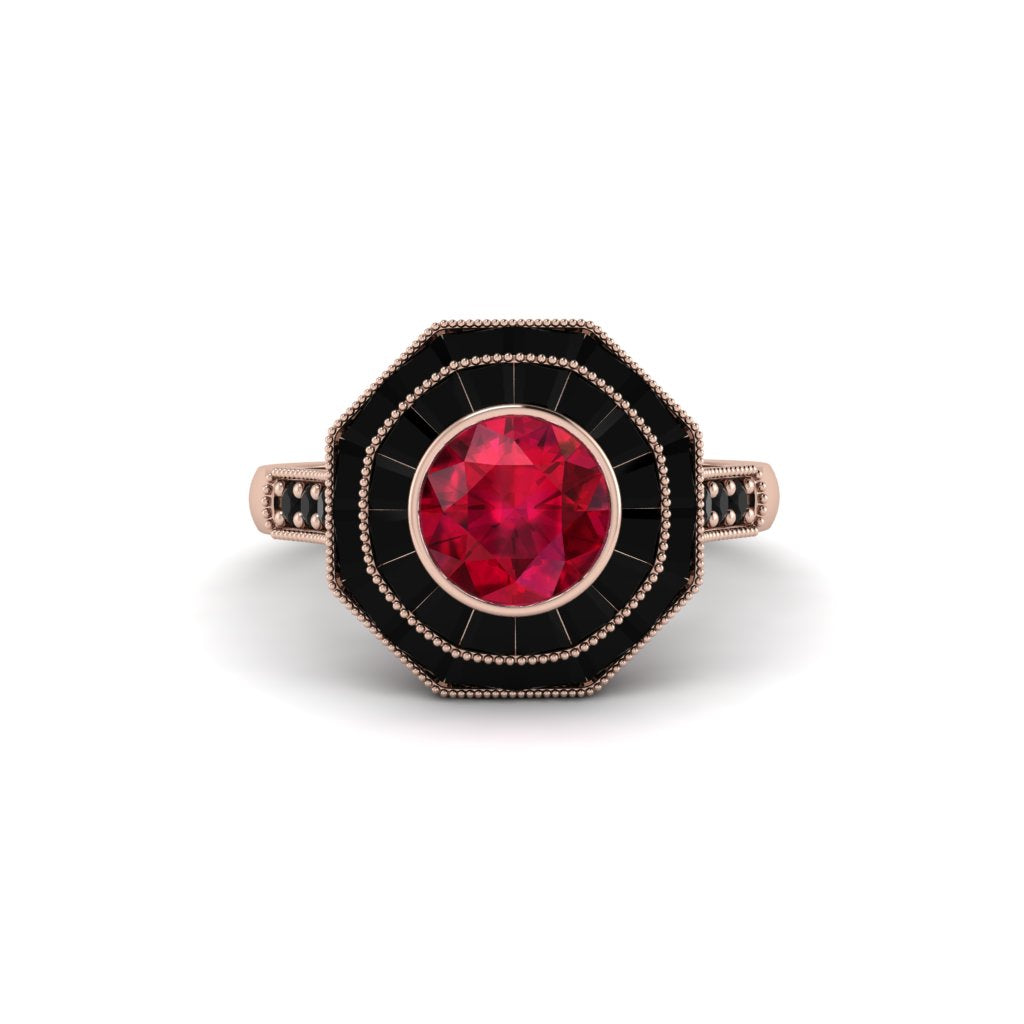 Ruby Radiant Majesty Engagement Ring - Francesca No. 41