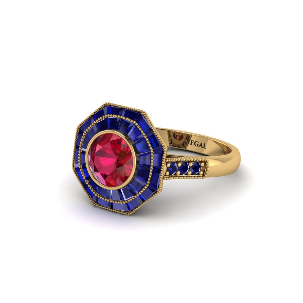 Ruby Radiant Majesty Engagement Ring - Francesca No. 70