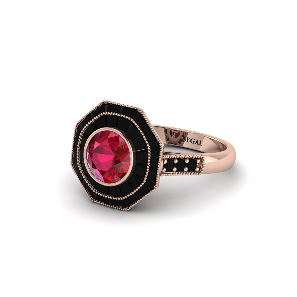 Ruby Radiant Majesty Engagement Ring - Francesca No. 41
