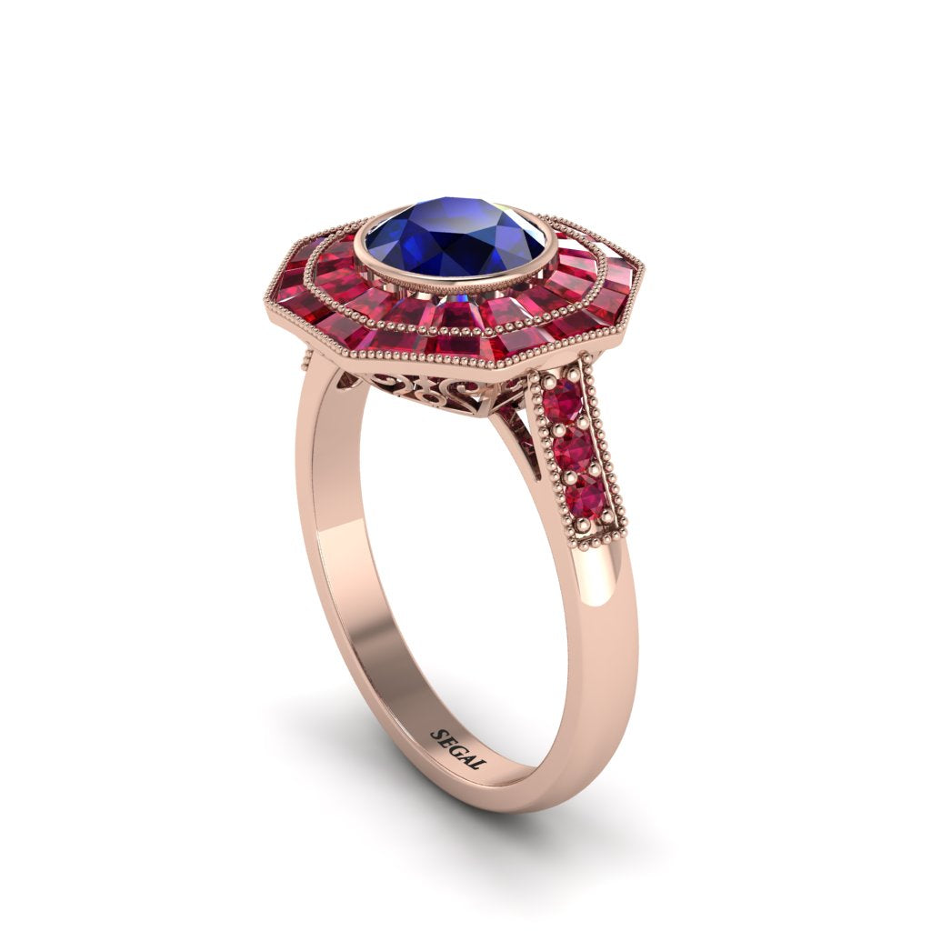 Sapphire Radiant Majesty Engagement Ring - Francesca No. 59