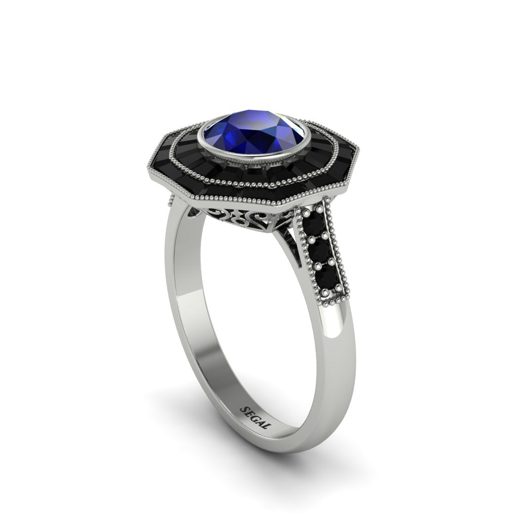 Sapphire Radiant Majesty Engagement Ring - Francesca No. 45