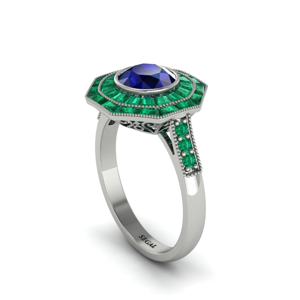 Sapphire Radiant Majesty Engagement Ring - Francesca No. 30