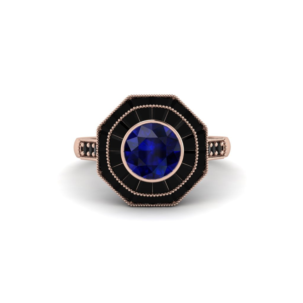 Sapphire Radiant Majesty Engagement Ring - Francesca No. 44