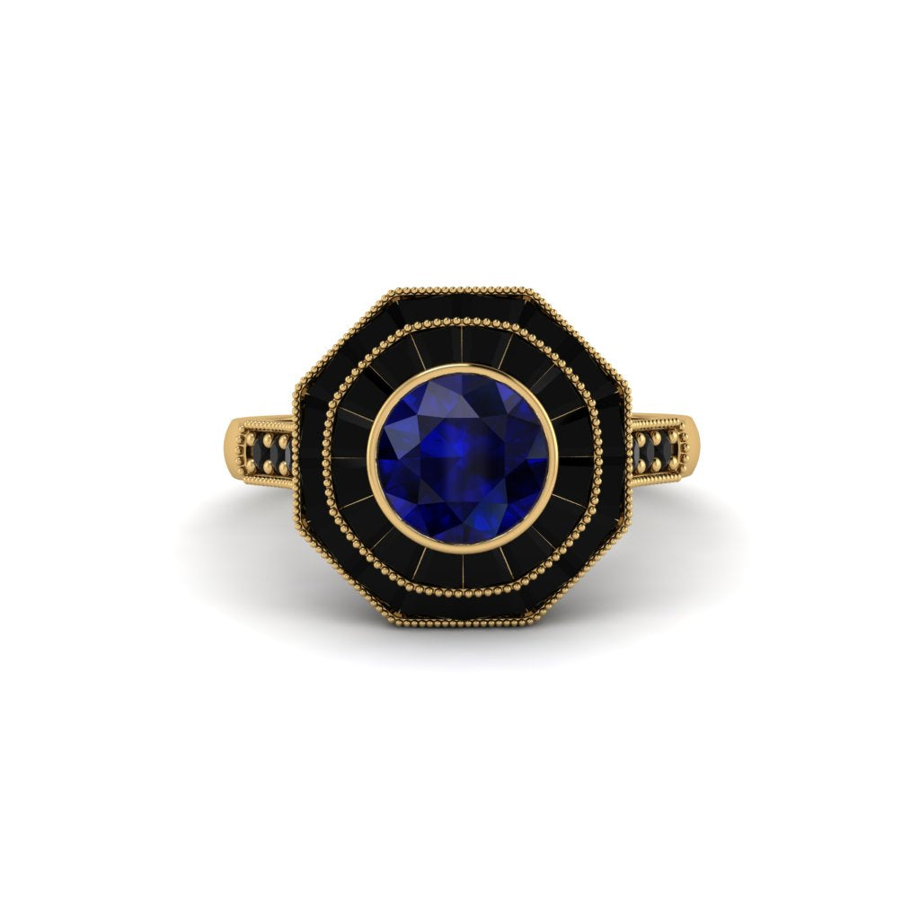 Sapphire Radiant Majesty Engagement Ring - Francesca No. 43