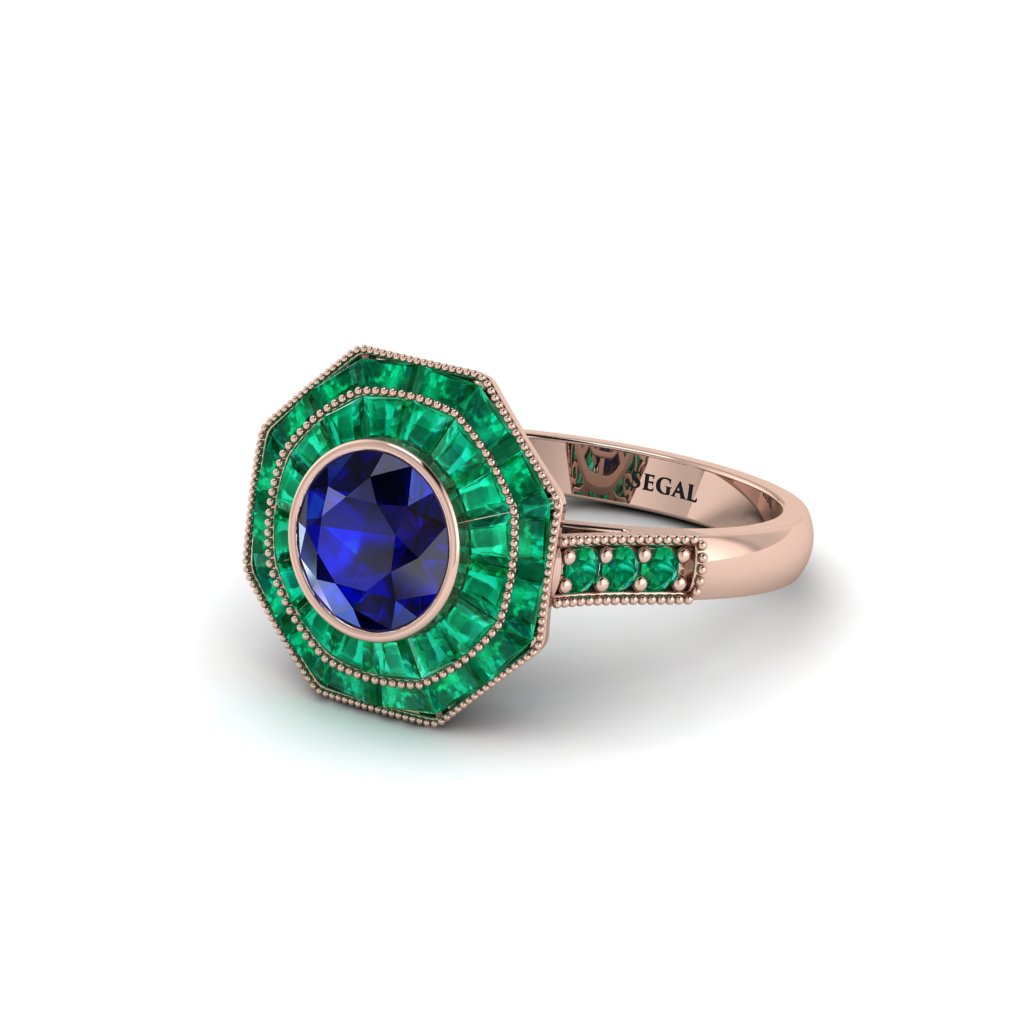 Sapphire Radiant Majesty Engagement Ring - Francesca No. 29