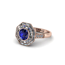 Sapphire Radiant Majesty Engagement Ring - Francesca No. 14 image 1