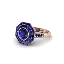 Sapphire Radiant Majesty Engagement Ring - Francesca No. 74 image 1
