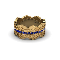 Sapphire Regal Eternity Openwork Wedding Ring - Dayana No. 13 image 1