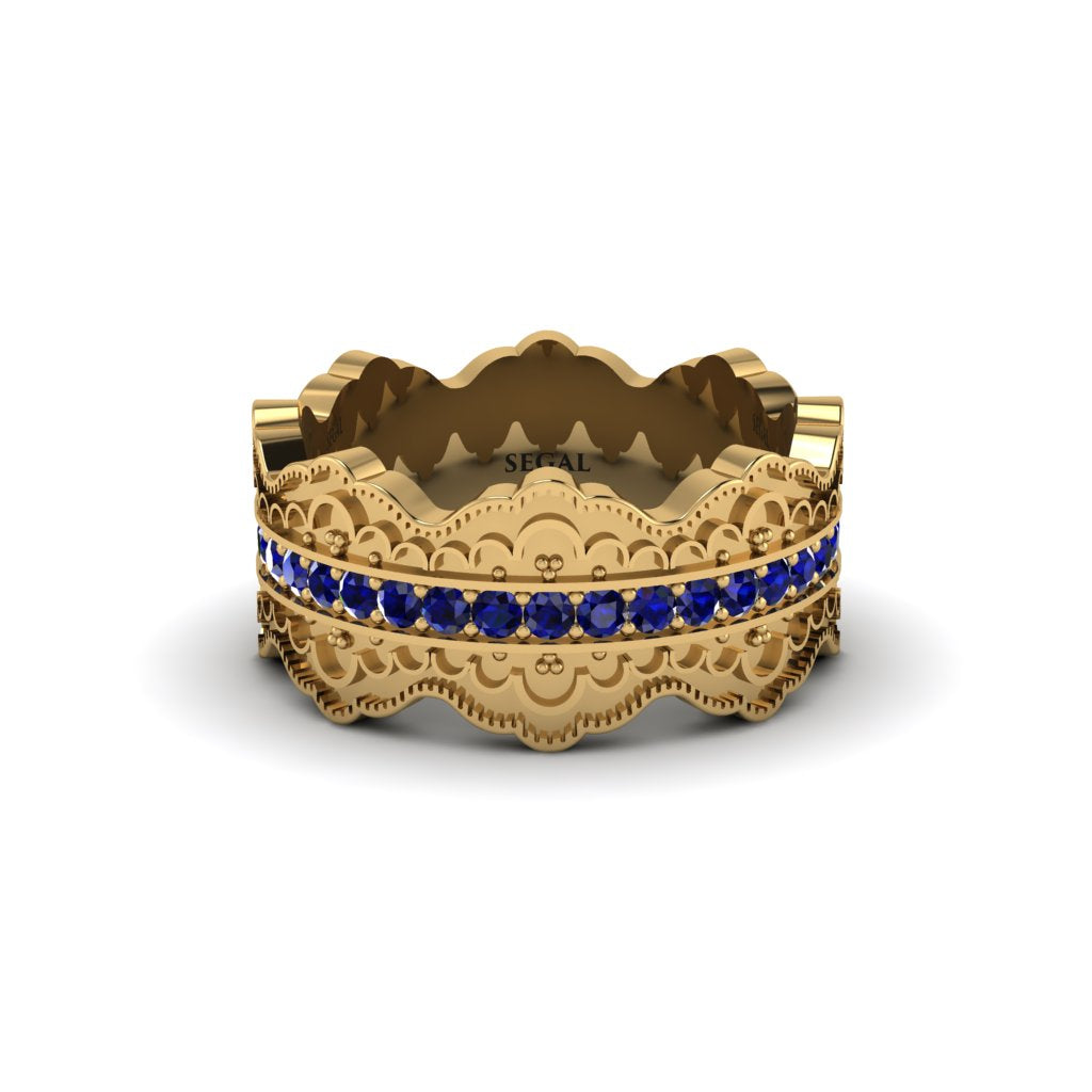 Sapphire Regal Eternity Openwork Wedding Ring - Dayana No. 13