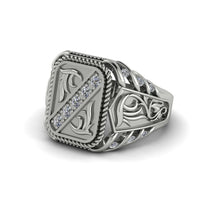 Diamond Regal Filigree Men's Ring - Hollis No. 3 image 1