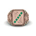 Emerald Regal Filigree Men's Ring - Hollis No. 5 image 2